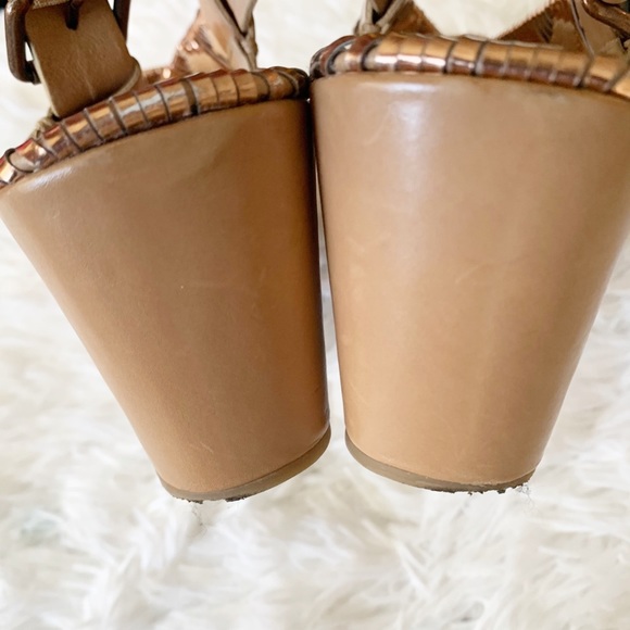 Belle by Sigerson Morrison Woven Metallic Sandals - Picture 9 of 12